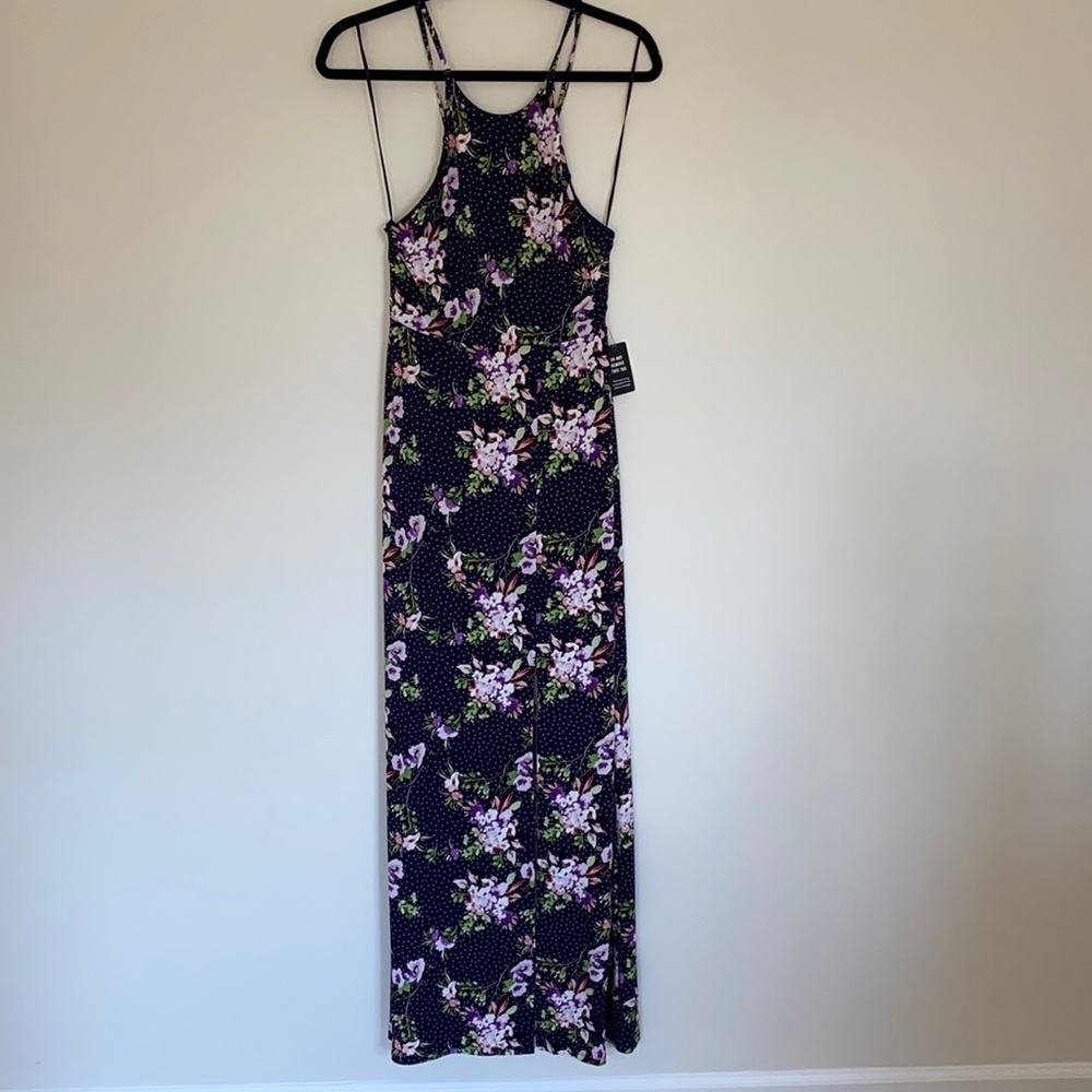 Express Purple Floral Maxi Dress Size XS NWT